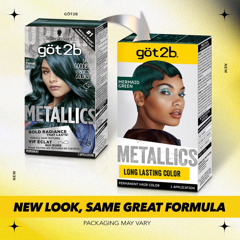Got2b Metallics Permanent Hair Color, M77 Mermaid Green - Image 2