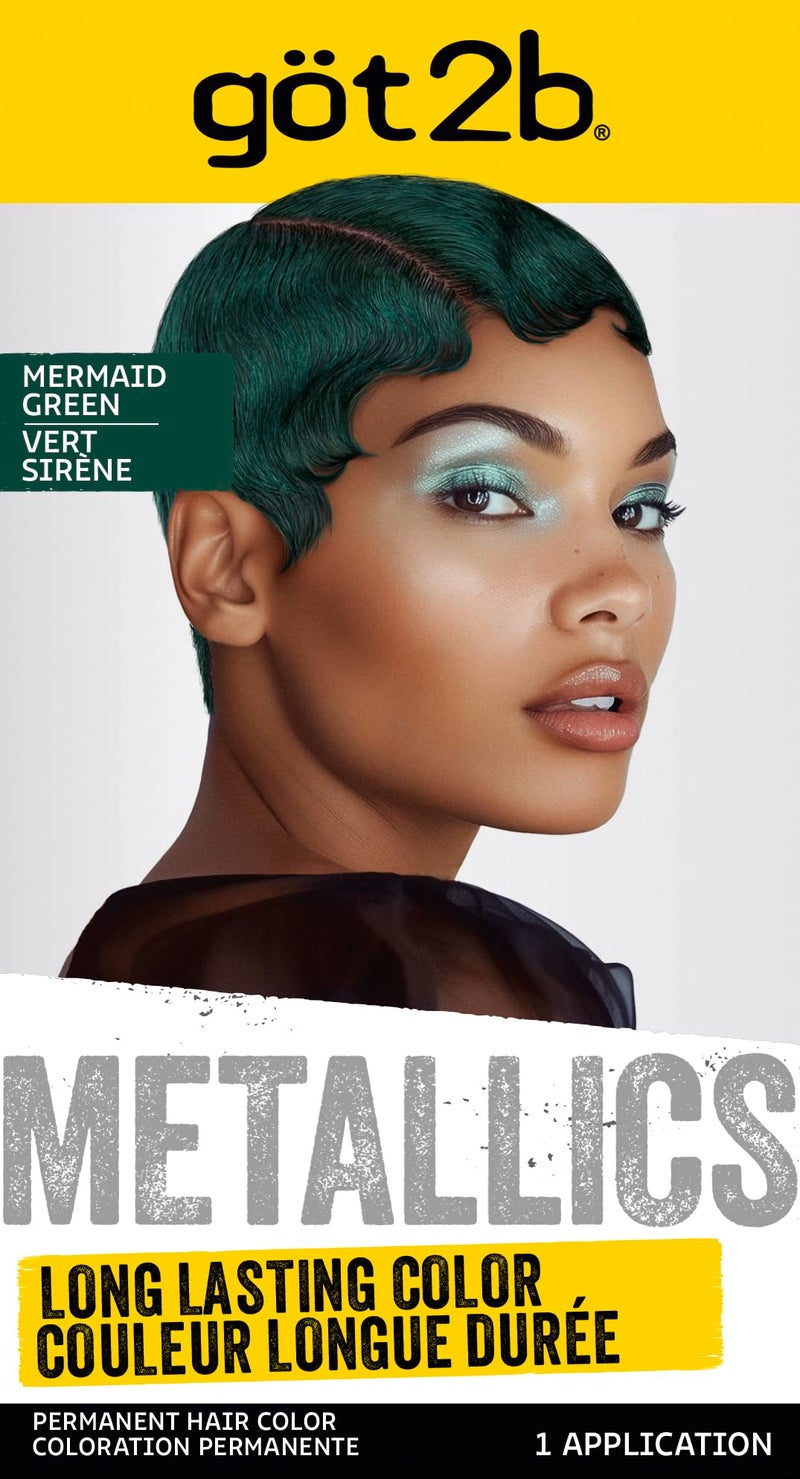 Got2b Metallics Permanent Hair Color, M77 Mermaid Green - Image 1