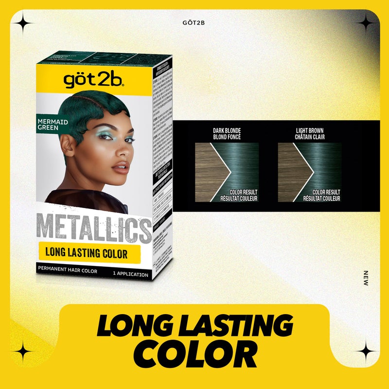 Got2b Metallics Permanent Hair Color, M77 Mermaid Green - Image 3