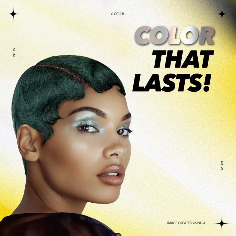 Got2b Metallics Permanent Hair Color, M77 Mermaid Green - Image 5