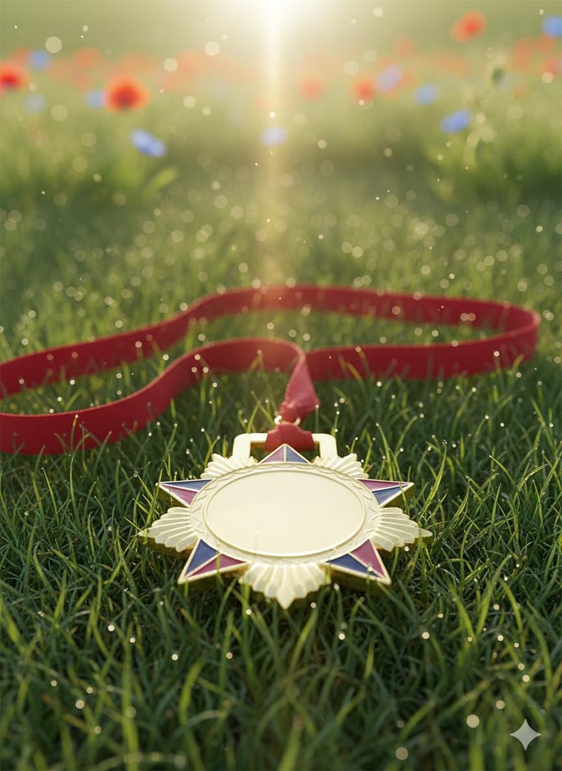 Canbee Sports Medal for School Winner, Olympic, Sports Champion, Cricket, Football, Badminton, Race, Volleyball, Basketball or Office RNR Rewards Madel (3" Star - 3 Madels) - Image 4