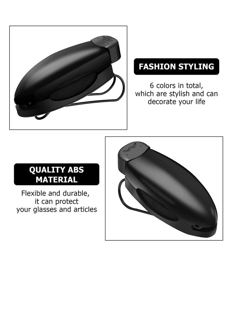 Excefore 6 Pieces Car Glasses Holders Sunglasses Holder Clip, Sun Visor Clip Eyeglasses Mount for Sunglasses Car Accessories - Image 4
