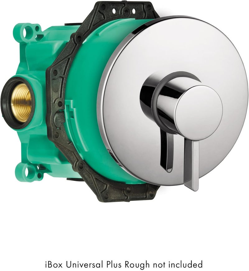 Hansgrohe Ecostat Modern Minimalist 1-Handle Pressure Balance Shower Valve Trim in Brushed Nickel - Image 4