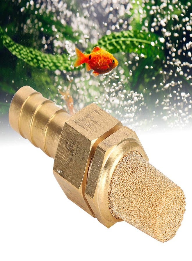 Zerodis 8mm Aquarium Bubble Stone, Gold Sandstone Bubble Diffuser Oxygen Pump Aeration Air Stone for Hydroponics Aquarium Fish - Image 5