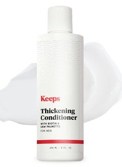 Keeps Hair Thickening Conditioner for Fuller, Thicker Looking Hair, 8 Ounces - Hair Loss, Thinning & Regrowth Treatment - DHT Blocker for Men - Infused with Biotin, Caffeine, & Saw Palmetto  - Image 1
