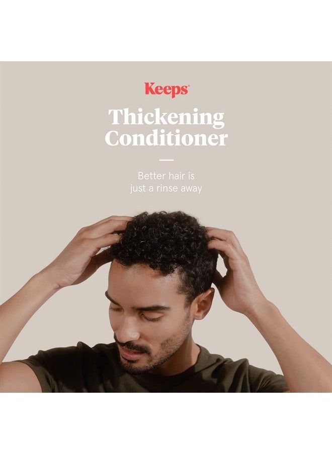 Keeps - Hair Thickening Conditioner for Fuller, Thicker Looking Hair, 8 Ounces - Hair Loss, Thinning & Regrowth Treatment - DHT Blocker for Men - Infused with Biotin, Caffeine, & Saw Palmetto - Image 1