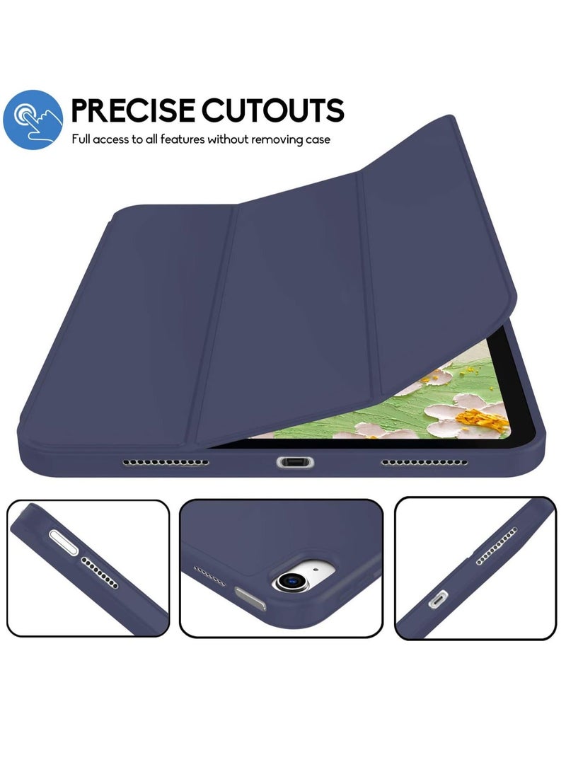 Raxoom Smart Trifold Stand Case for iPad 10th Generation (10.9 Inch, 2022) with Pencil Holder - Soft TPU Back, Auto Wake/Sleep - Navy Blue - Image 5