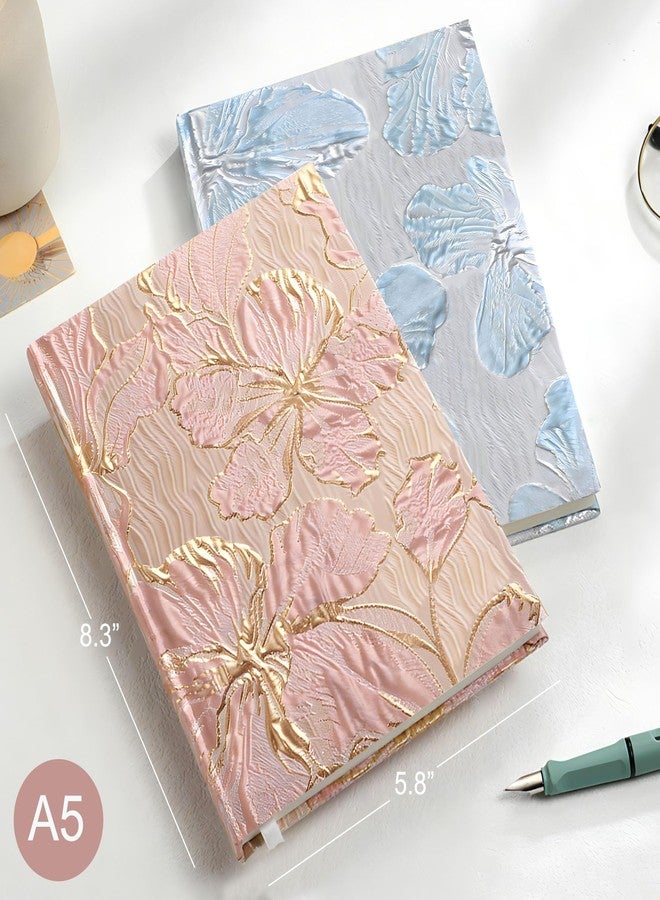 ipoul Floral Journal for women, Hardcover Notebook, A5, 6x8, Ruled Pages, Lay Flat, Pretty Journal, Lily Flower, Pink, can be Reading Journal, Writing Notebook, Self Love Journal, Personal Journal - Image 3