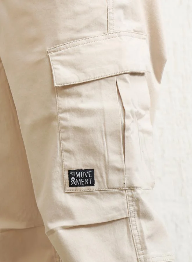 Hubberholme Mid Rise Relaxed Fit Cargo Pants by Styli