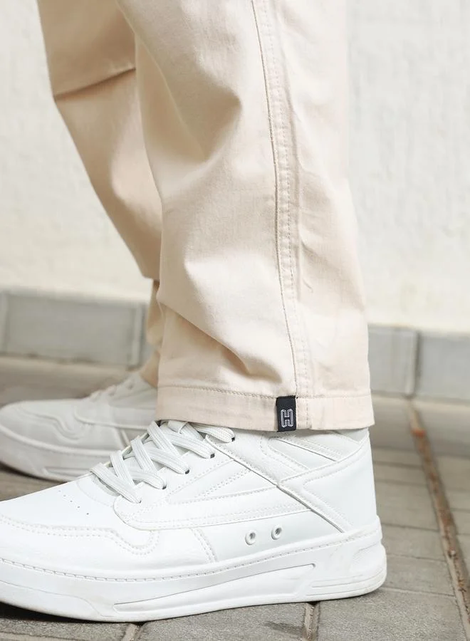 Hubberholme Mid Rise Relaxed Fit Cargo Pants by Styli