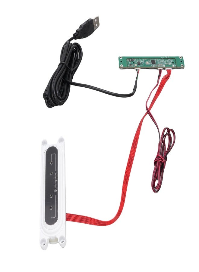 Embedded 4 Arrays Omnidirectional Microphone Adjustable Bracket Speech Recognition Machine White - Image 4