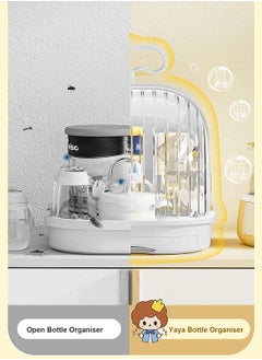 YEYA Yeya Bottle Storage Shelf, Portable Bottle Storage Case For Baby's Feeding Supplies, Dustproof And Efficient Drainage Bottle Storage Container  - Image 3