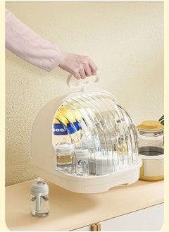 YEYA Yeya Bottle Storage Shelf, Portable Bottle Storage Case For Baby's Feeding Supplies, Dustproof And Efficient Drainage Bottle Storage Container  - Image 5