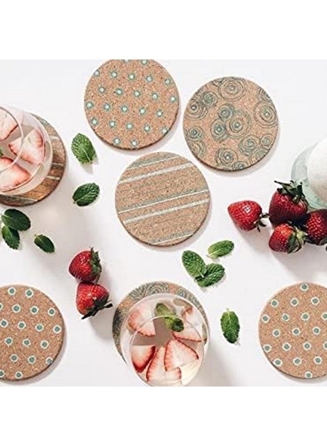Tebery 20 Pack Round 3.9" Absorbent Cork Coasters for Drinks in Office, Home, or Cottage -1/5" Thick - Image 4