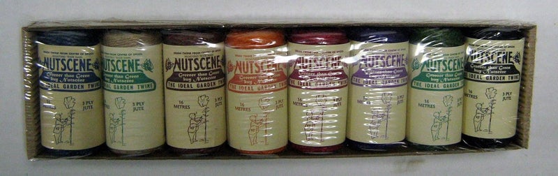 Bosmere K811 Nutscene Mini Spools of Twine, 8 Assorted Colors in Gift Box