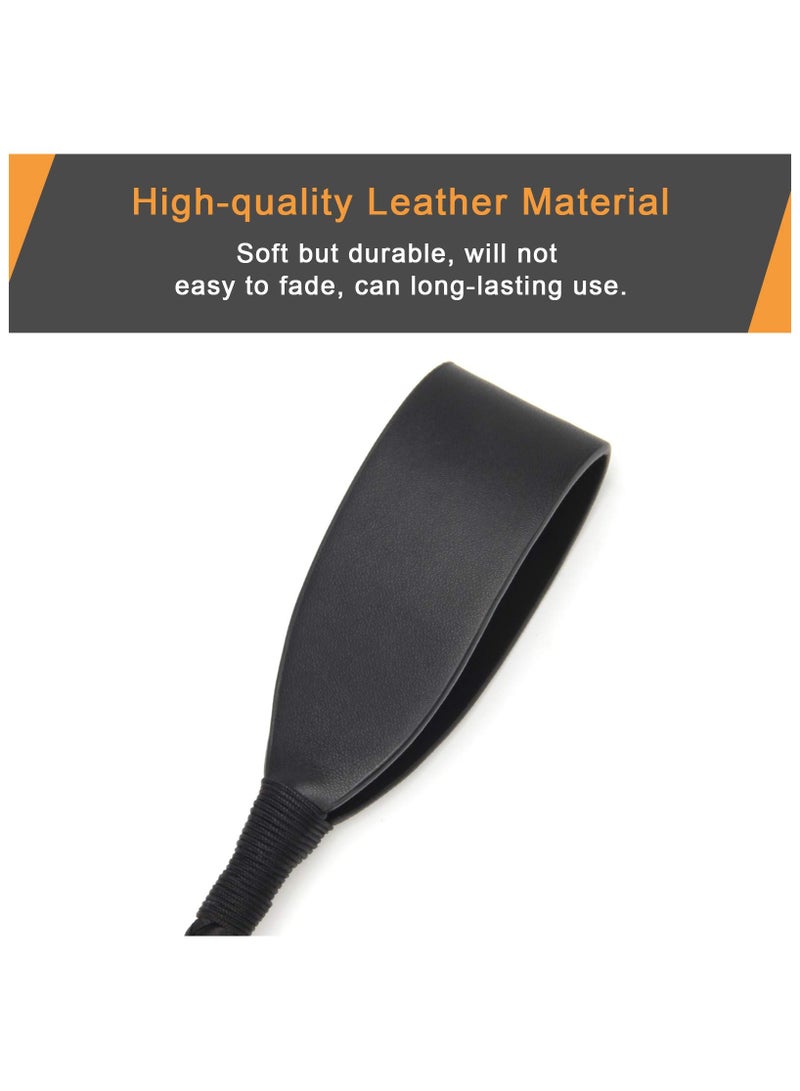 Cuken Equestrian Riding Crop, 45cm, PU Leather Horse Whip with Double Slapper, Durable Training Whip for Horseback Riding (Black) - Image 4