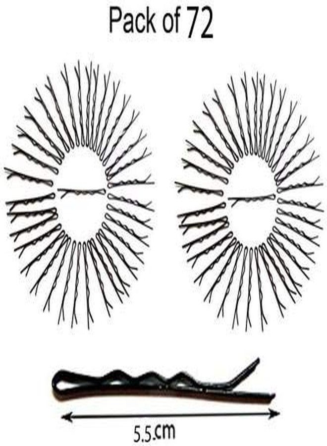 SHD Medium U Shape Pins,Jura Pins, Bridal U Pins & Bun Pins for Kids/Girls/Women. (72 Pieces) - Image 4
