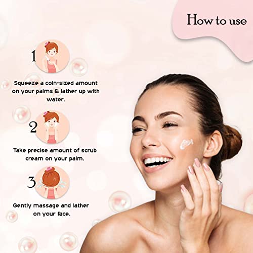 Seer Secrets 100% Natural Mother of Pearl & Volcanic Ash Face Scrub & Exfoliator | Scrub For Glowing Skin|Deep Exfoliating |Lightning and Brightning| Tan Removal |Oily Skin|Suitable for Men & Women| Pack of 50GM - Image 5