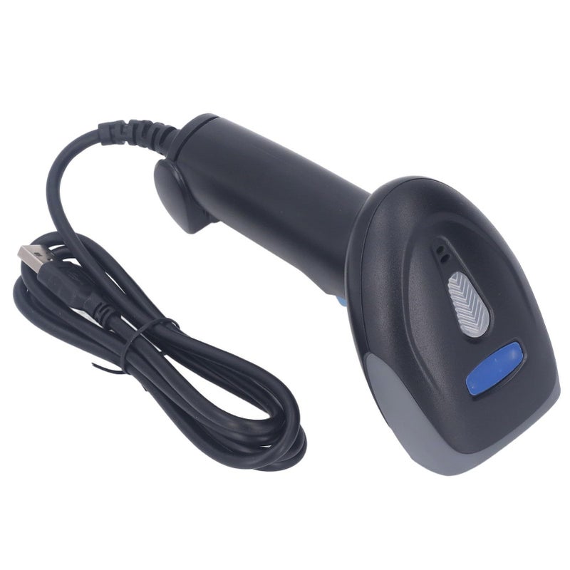 ماسح الرمز الشريطي السلكي 1D و 2D محمول متوافق مع الكمبيوتر المحمول للمكتبة والمستودع عبر USB - Image 4