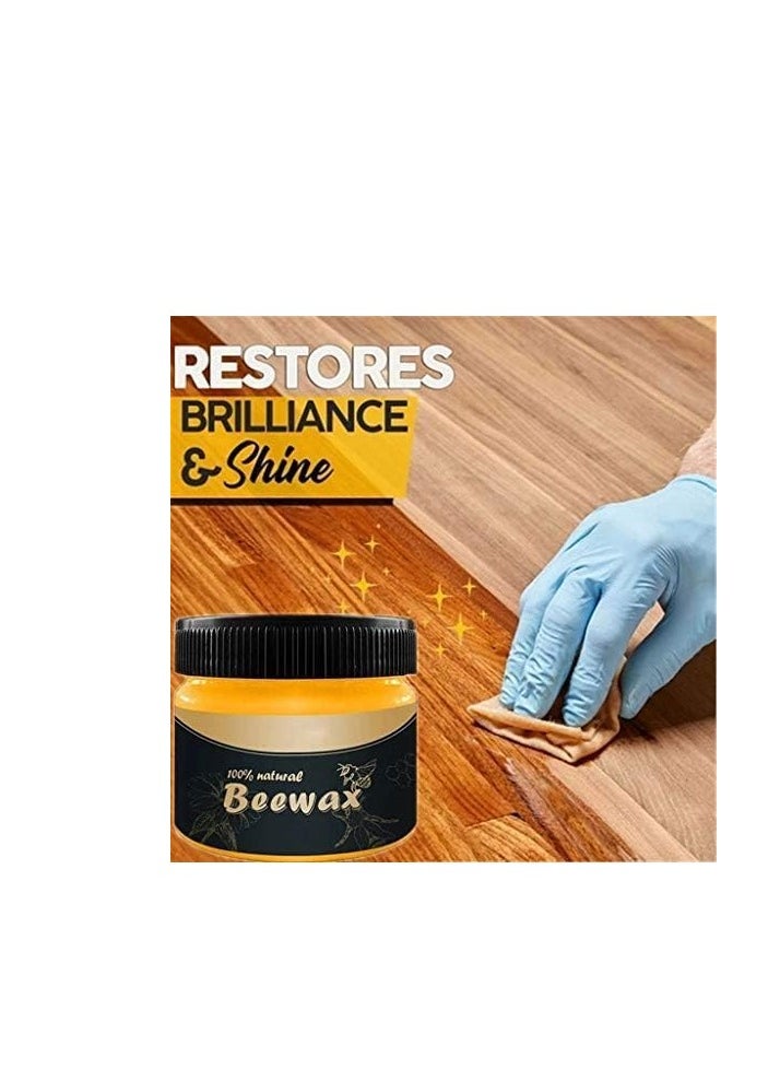 BeeWax - Wood Seasoning Beewax, Multipurpose Beeswax Wood Cleaner and Polish, Traditional Beewax Polish for Wood & Furniture, Natural Beeswax Wood Wax - Image 1