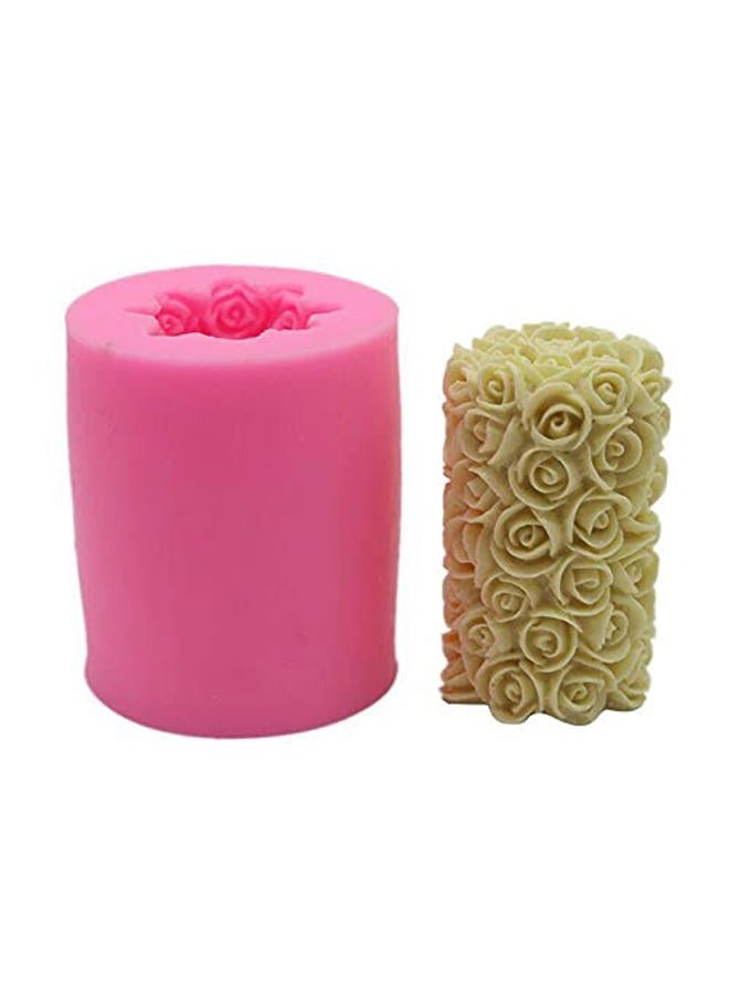 NINEXY Cylinder Rose Flower Silicone Candle Mold for Handmade Soap, Bath Bomb, Lotion bar, Crayon, Wax, Polymer Clay - Image 5