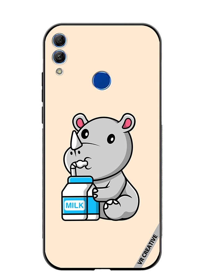 VR CREATIVE Protective Case Cover For Honor 10 Lite Cute Rhino Design Multicolour
