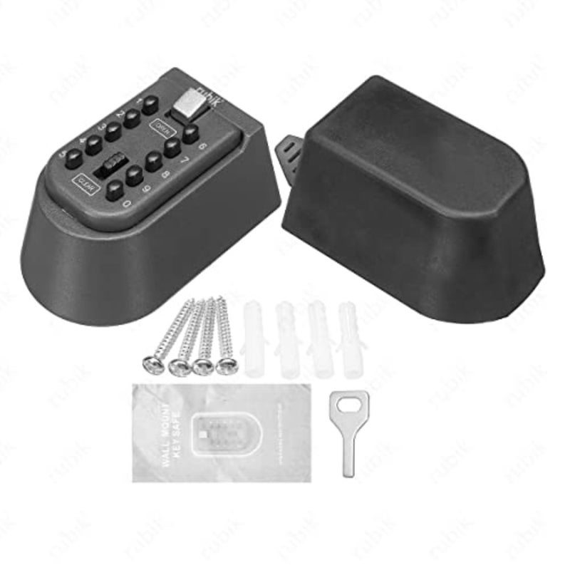 Key Storage Safe Box with 10-Digits Code Combination Password Security Lock Waterproof Wall Mount Push Button for Home Room Guest Family Key Sharing - Image 2