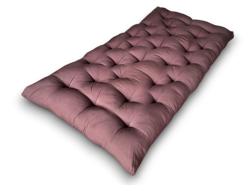 ATOOTFUSION Cotton Quilt Floor Mattress, Foldable Rollable Single Bed Cotton Star Mattress, 30 x 72 x 5 inches for Picnic, Travel (1 Sleeping Capacity) (Chocolate Brown) - Image 4