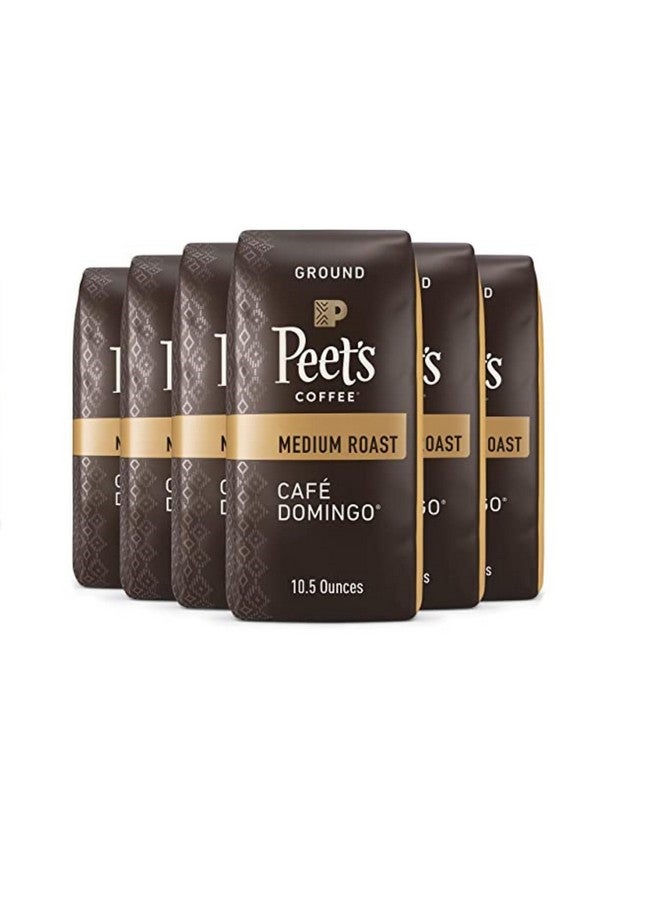 Peet's Coffee Peet's Coffee, Medium Roast Ground Coffee - Café Domingo 63 Ounces (6 Bags of 10.5 Ounces)  - Image 1