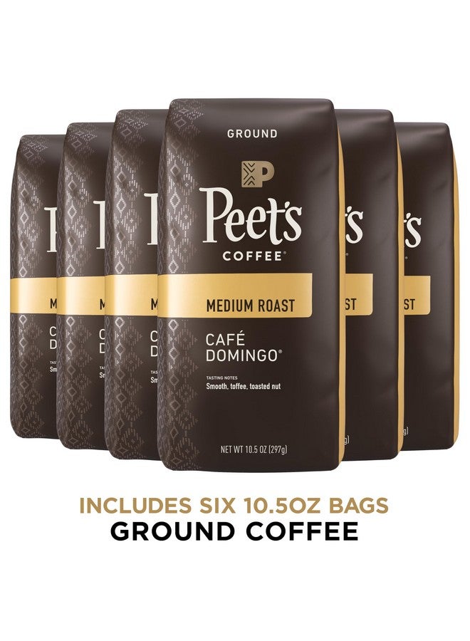Peet's Coffee Peet's Coffee, Medium Roast Ground Coffee - Café Domingo 63 Ounces (6 Bags of 10.5 Ounces)  - Image 2