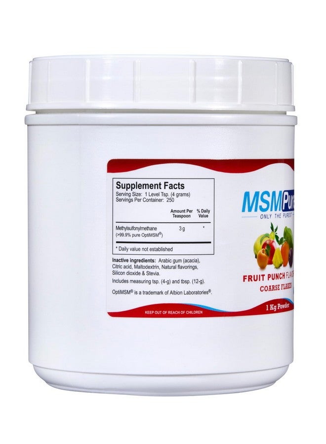 KALA HEALTH MSMPure Fruit Punch Flavored Coarse MSM Powder Flakes - US-Sourced MSM for Joint Health, Skin Appearance, and Hair & Nail Support - 2.2 lb, Organic Sulfur - Image 3