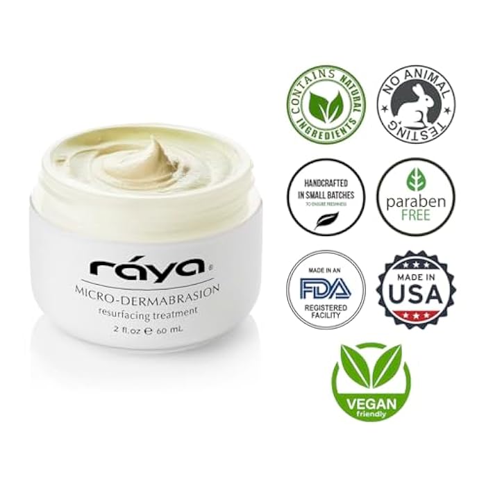 RAYA Microdermabrasion Facial Cream (107), Gentle Resurfacing and Cleansing Solution for Non-Problem Skin, Face Moisturizer, Face Cream for Women, Works to Minimize Fine Lines and Wrinkles, 2oz - Image 4