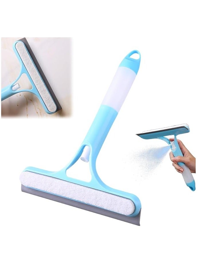 Arabest Shower Squeegee for Glass Doors, New Multi-Purpose Squeegee for Shower Glass, 3 in 1 Spray Function, Scrape and Microfiber Window Scrubber, All-Purpose Window Cleaner Tool (3 PCS,Blue,White,Yellow) - Image 2