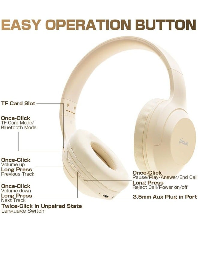 بيكن سماعه قيمنق لاسلكية B-01S، سماعات بلوتوث 5.3، سماعات رأس فوق الأذن، مغلقة، سماعة ألعاب، سلكية ولاسلكية، استخدام مزدوج، تدعم بطاقة Micro SD بسعة تصل إلى 128 جيجابايت، جودة صوت عالية الدقة، صوت جهير عميق، إلغاء الضوضاء، لون أبيض - Image 5