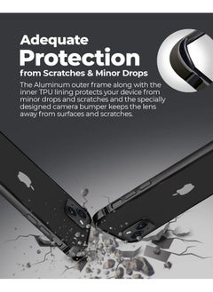 Raegr RAEGR iPhone 14 Plus / 13 Pro Max Case | Anodized Aluminum Bumper | Mag-Safe Compatible | Edge Armor Protective Minimal Case Designed for iPhone 14 Plus / 13 Pro Max (6.7-Inch) 2022 - Black RG10429  - Image 5