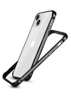 Raegr RAEGR iPhone 14 Plus / 13 Pro Max Case | Anodized Aluminum Bumper | Mag-Safe Compatible | Edge Armor Protective Minimal Case Designed for iPhone 14 Plus / 13 Pro Max (6.7-Inch) 2022 - Black RG10429  - Image 1