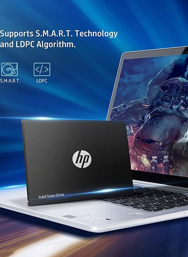 HP S750 512GB 2.5" SATA III SSD، 560MB/s قراءة، 520MB/s كتابة، فلاش NAND ثلاثي الأبعاد، محرك أقراص ثابت داخلي بحجم 2.5 بوصة، متين، تخزين عالي السرعة للكمبيوتر المحمول والكمبيوتر المكتبي | 16L53AA#ABB - Image 4