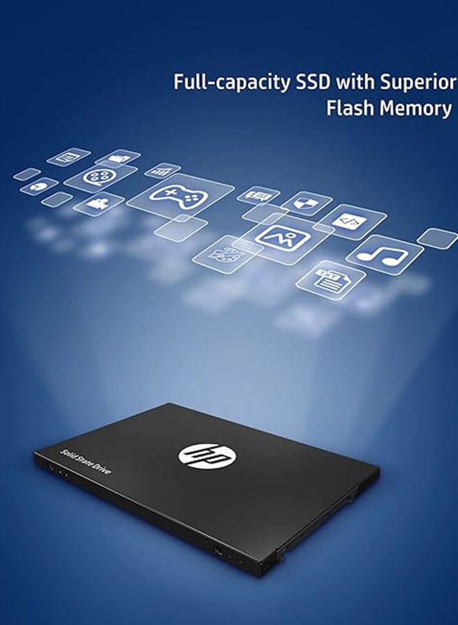HP S750 512GB 2.5" SATA III SSD، 560MB/s قراءة، 520MB/s كتابة، فلاش NAND ثلاثي الأبعاد، محرك أقراص ثابت داخلي بحجم 2.5 بوصة، متين، تخزين عالي السرعة للكمبيوتر المحمول والكمبيوتر المكتبي | 16L53AA#ABB - Image 5