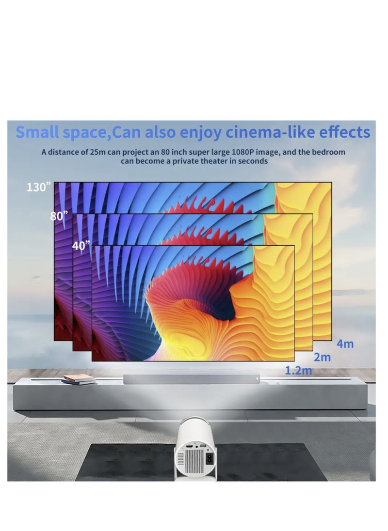 Generic - Portable Mini Projector Outdoors Home Theater 2.4g Wireless Market Android 11 OS WIFI 3D Game Projector - Image 1