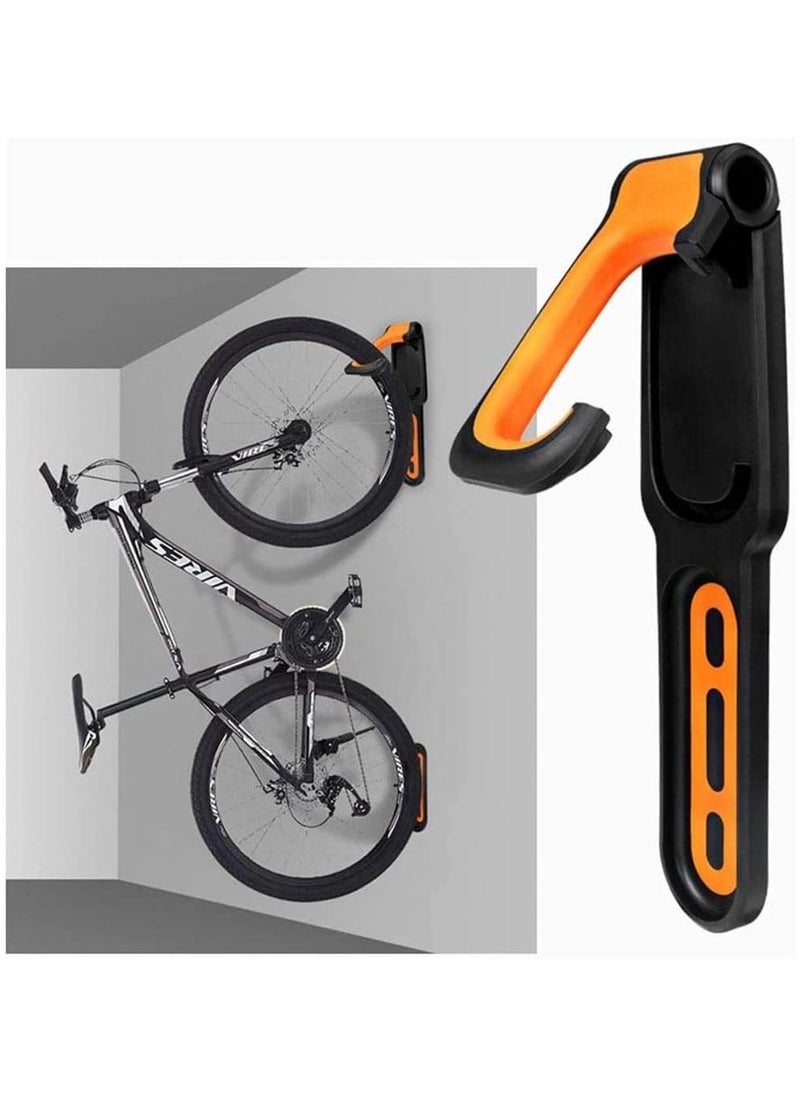Generic Bike Wall Mount, Enhanced Bike Storage Rack Hooks Adjustable Saving Space Bicycle Hanging Stand Bike Wall Storage Hanger Hook Vertical Bicycle Depot Wall Hanger with Screw  - Image 2