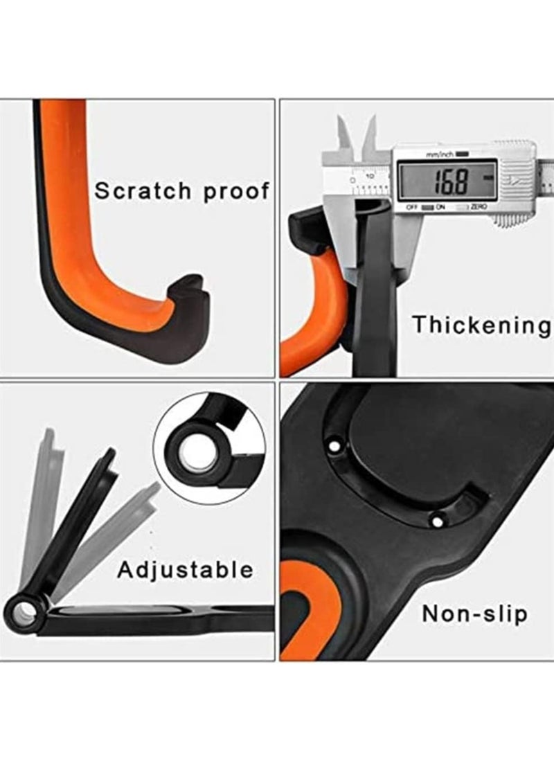 Generic Bike Wall Mount, Enhanced Bike Storage Rack Hooks Adjustable Saving Space Bicycle Hanging Stand Bike Wall Storage Hanger Hook Vertical Bicycle Depot Wall Hanger with Screw  - Image 5