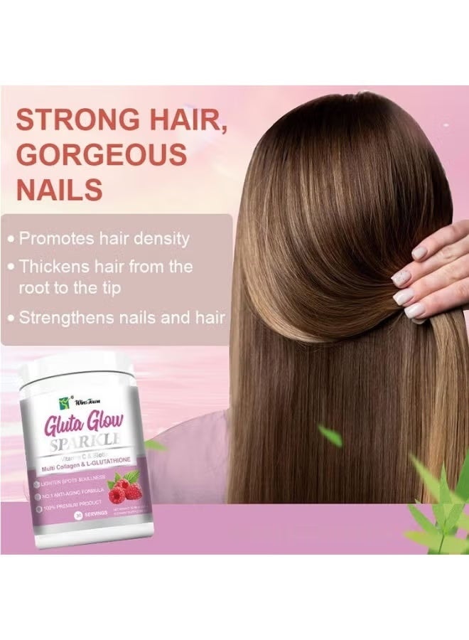 وينز تاون مسحوق جلوتارايت لبشرة متألقة، كولاجين مبيض بالجلوتاثيون، مع فيتامين سي والبيوتين، ٣٠٠ غرام - Image 4