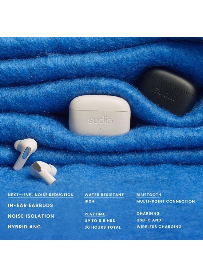 Sudio E3 White, In-Ear, True Wireless, Splash Proof, IPX4, Bluetooth v5.3, USB-C, 6 Hours Playtime - Image 4