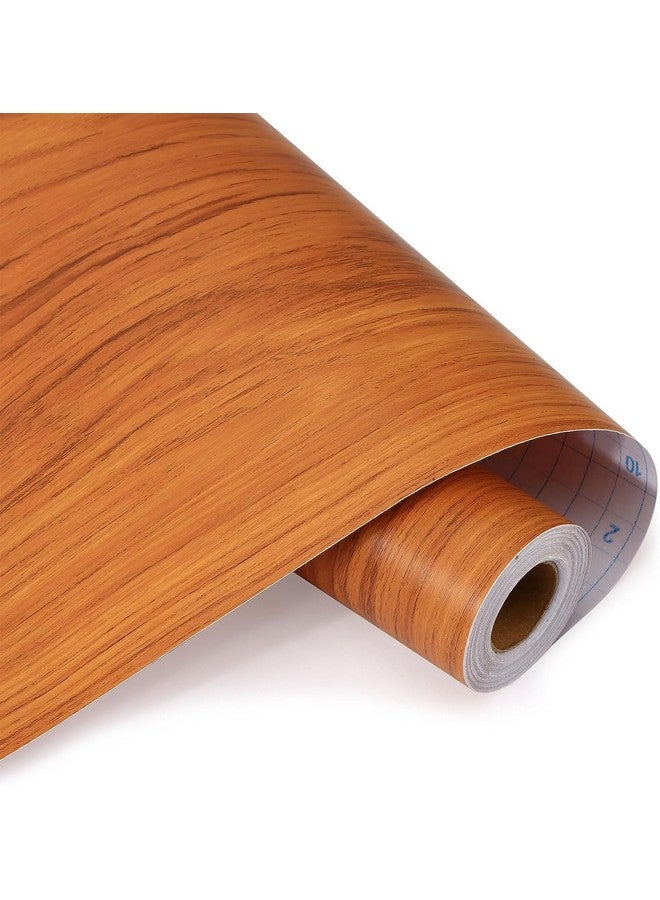 sia SIA VENDORS Wood Wallpaper Self Adhesive Grain Wallpaper Contact Paper Waterproof Stickers Wallpapers Home Decor Kitchen PVC Wall Stickers Living Room (12 X 48 Inch, Brown Teak Wood) - Image 1