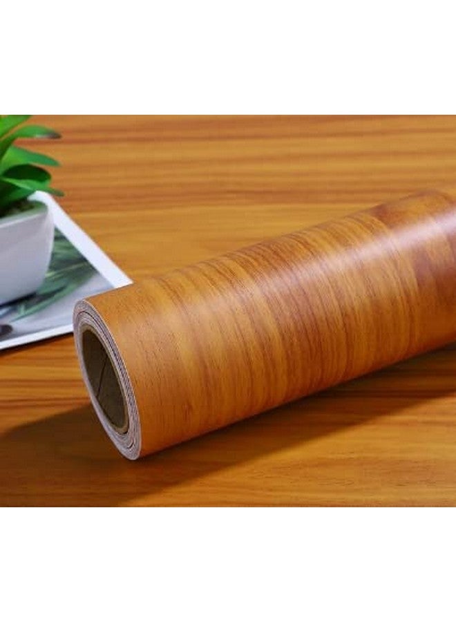 sia SIA VENDORS Wood Wallpaper Self Adhesive Grain Wallpaper Contact Paper Waterproof Stickers Wallpapers Home Decor Kitchen PVC Wall Stickers Living Room (12 X 48 Inch, Brown Teak Wood) - Image 3