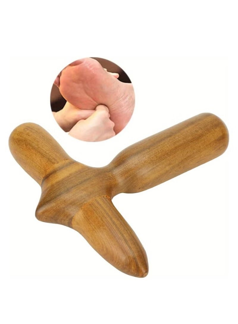 1pc Professional Wooden Foot Massage Stick, Ergonomic Reflexology Tool, Portable 5.12-inch Muscle Relief Massager For Home And Massage Shop Use - Image 1