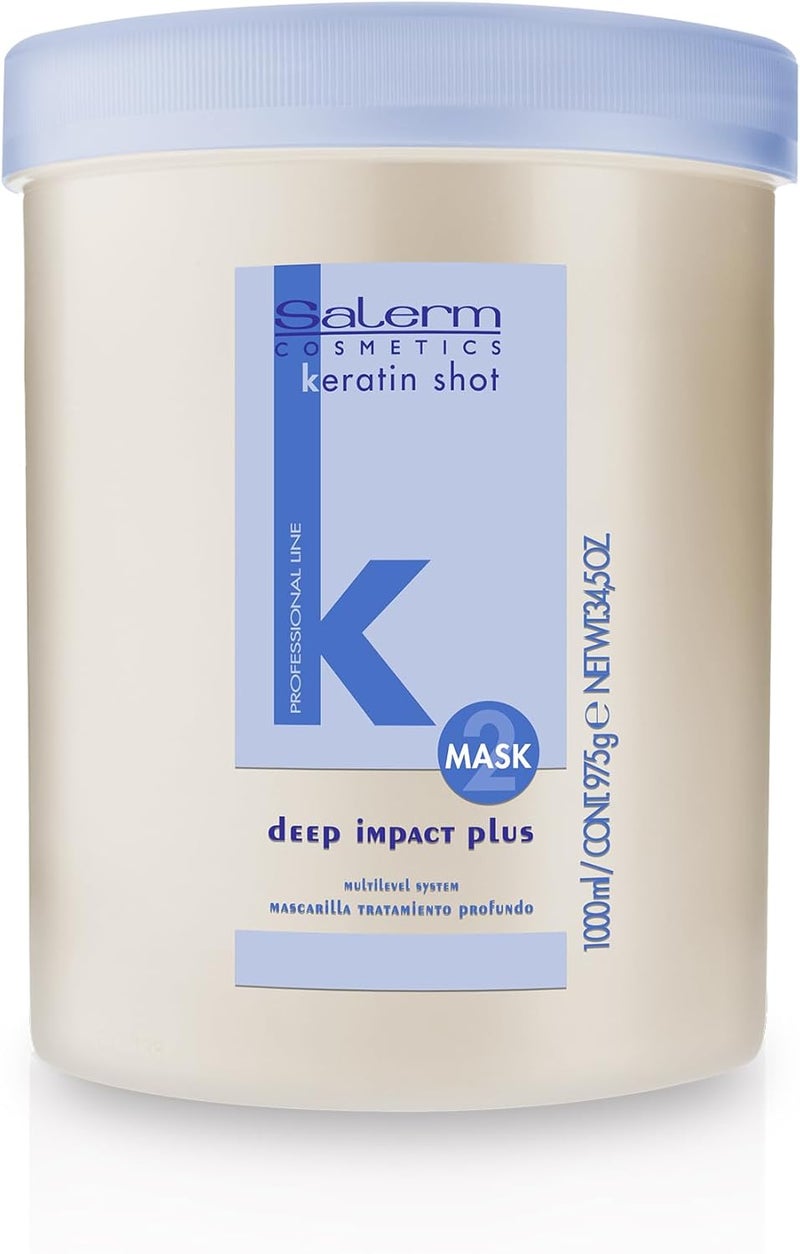 Salerm Keratin Shot Deep Impact Mask Plus 1000ml - Professional Hair Treatment - Image 1