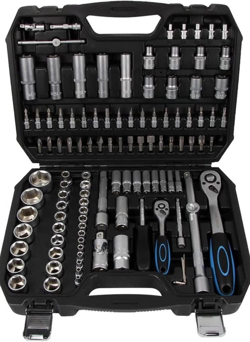 GGOOT Automotive Box Set Ratchet Wrench Spanner Socket Combination Car Repair Tool Kits Hardware Hand Tools - Image 1