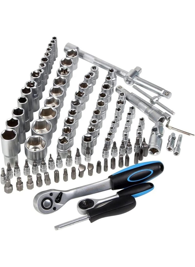 GGOOT Automotive Box Set Ratchet Wrench Spanner Socket Combination Car Repair Tool Kits Hardware Hand Tools - Image 4