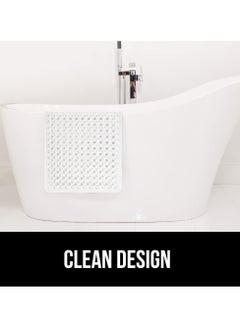 Gorilla Grip Gorilla Grip Patented Bath Tub Shower Mat, 35x16 Washable Bathtub Floor Mats, Suction Cups and Drain Holes to Keep Tubs Clean, Clear  - Image 2